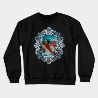 Wonderful seahorse with skulls in the deep ocean Crewneck Sweatshirt